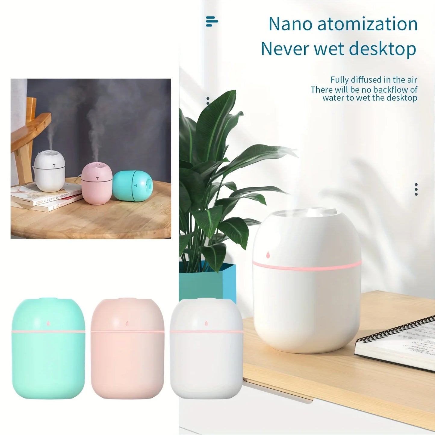 Portable 220ml H2o humidifier