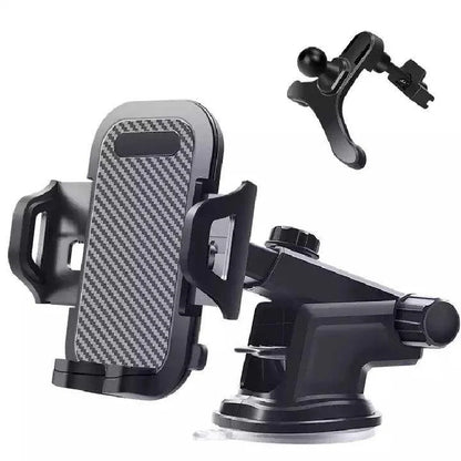 Suction Cup Car Phone Holder - Stand Mount for Smartphones (iPhone, Xiaomi, Huawei, Samsung)